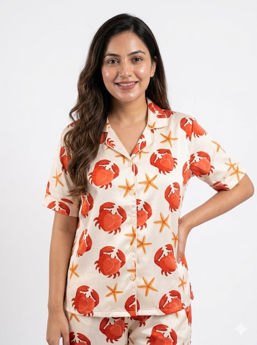 Crab Print PJ Set