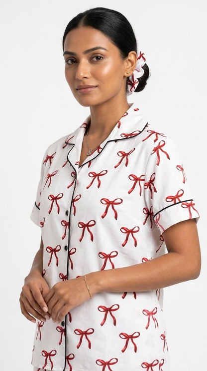 Bows Print PJ Set