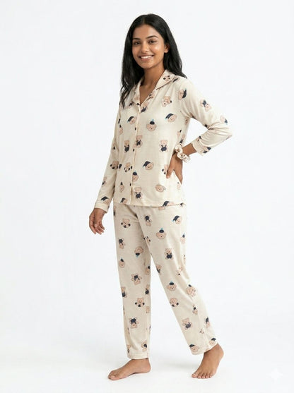 Blue Lattice Bows Print