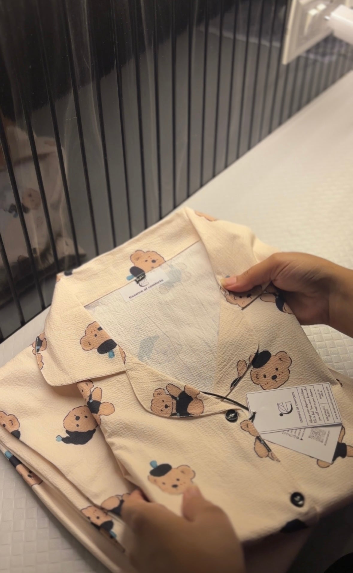 Teddy Print PJ Set